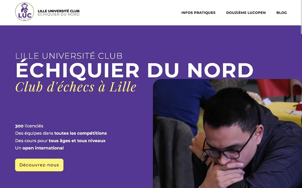 Page d'accueil du site lucedn.fr